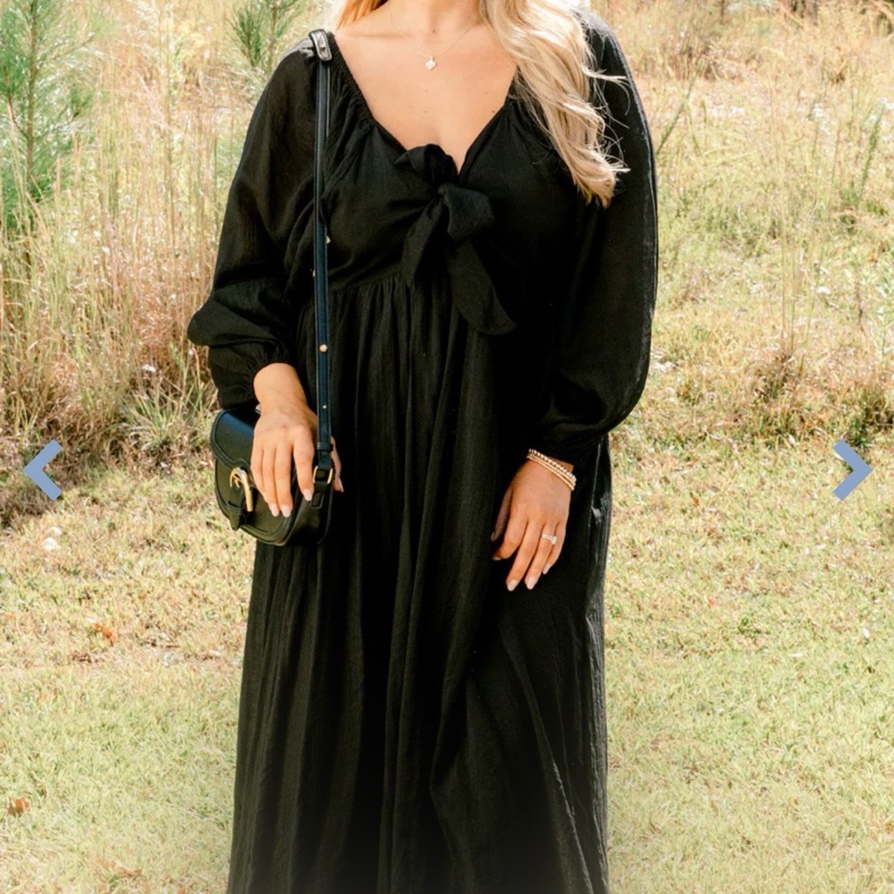 Chic Soul Black Long Sleeve Dress